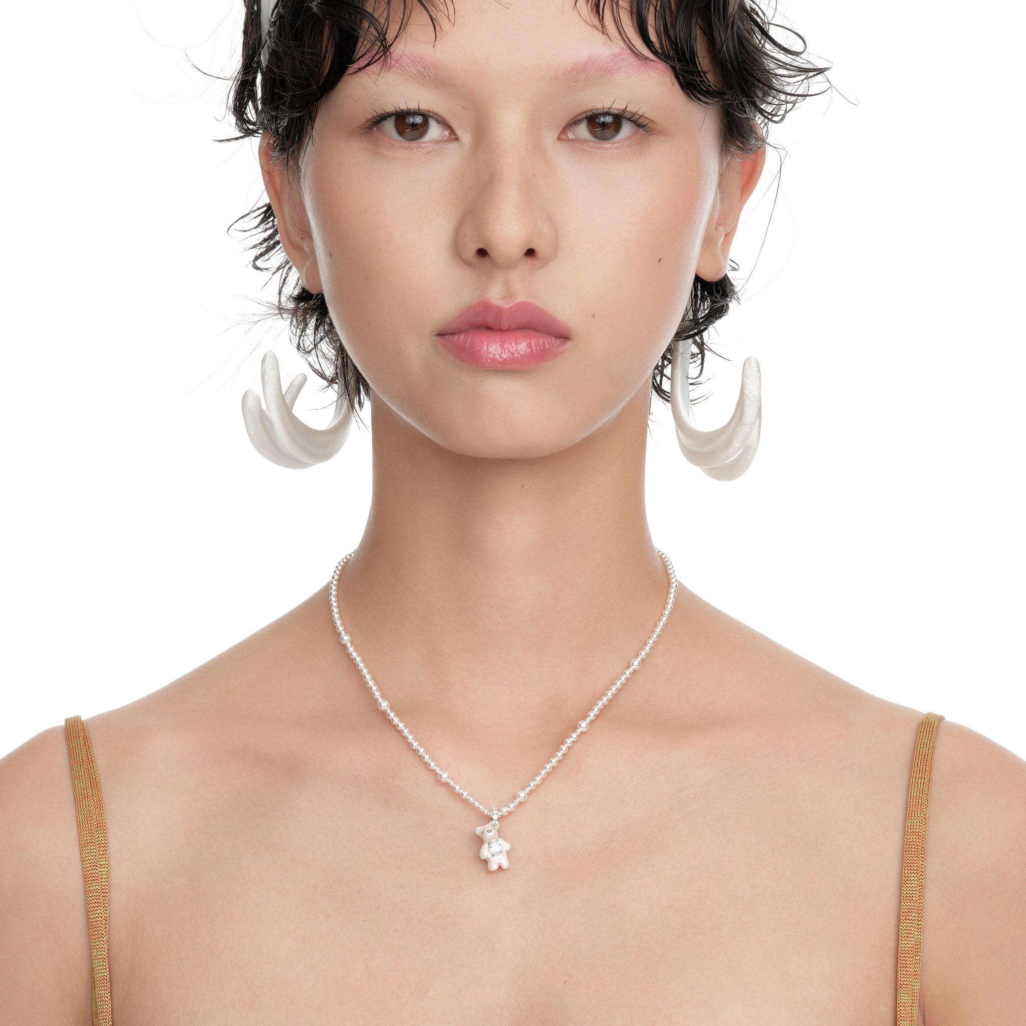 関税送料込 YVMIN パールベアネックレス Paradise / Mini Bear Pearl Gradient Color Necklace – YVMIN