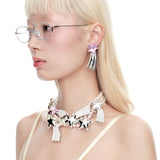 Paradise / Long Tail Shooting Star Hair Clip Pearl Necklace