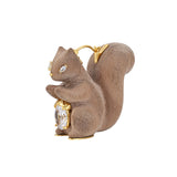 Paradise / Wooden Squirrel Earring