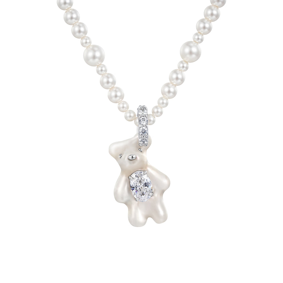 Paradise / Mini Bear Pearl Gradient Color Necklace