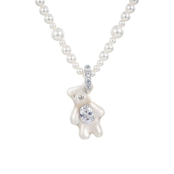Paradise / Mini Bear Pearl Gradient Color Necklace – YVMIN