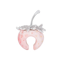 YVMIN Paradise Strawberry Ear Cuff featuring a colorful strawberry design on a sleek metal cuff for stylish ear jewelry.