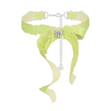 Paradise / Apple Peel Bowknot Necklace