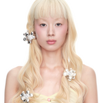 YVMIN Paradise Flower Bear metal hair claw clip with floral design, showcasing a decorative hair accessory for stylish hairstyles.