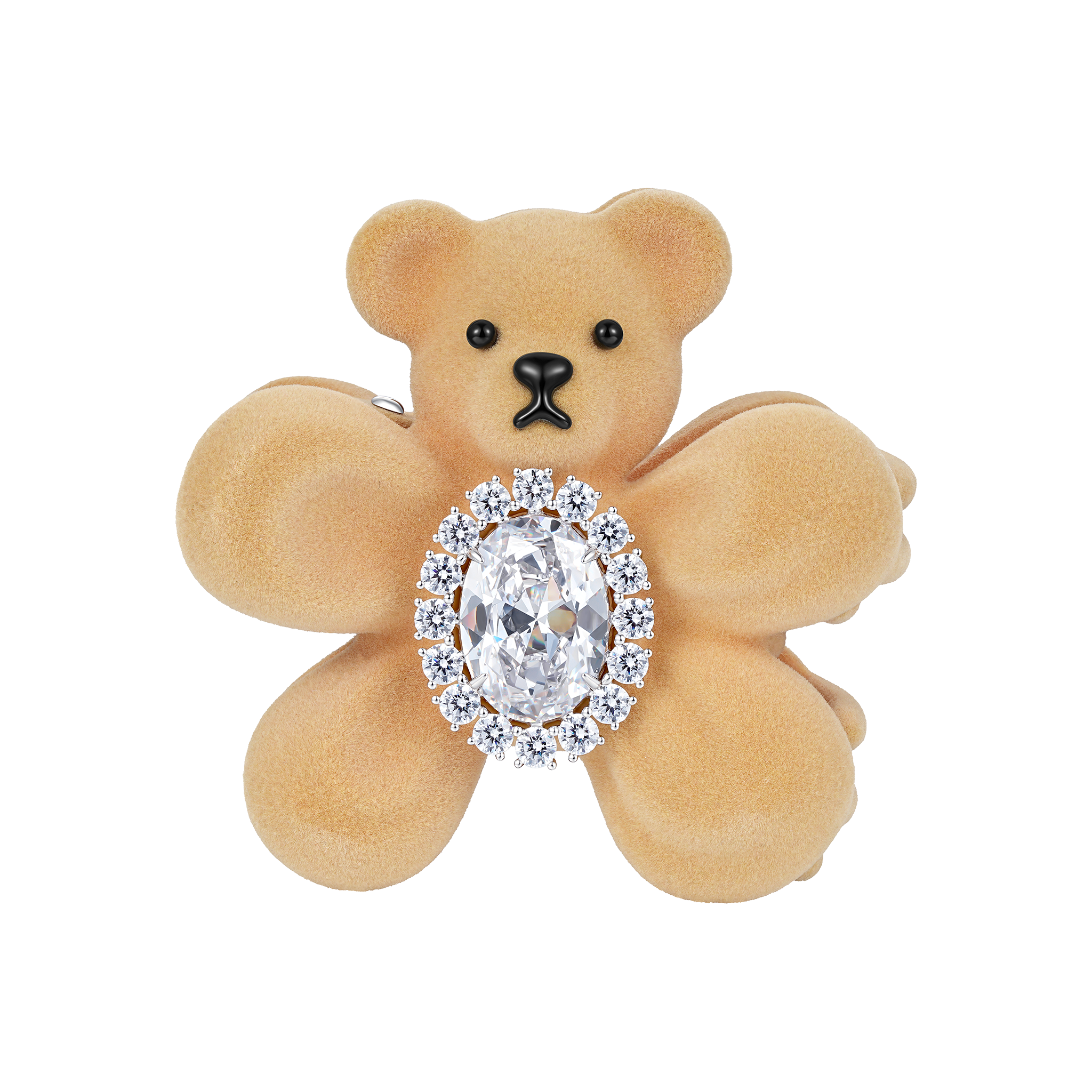 YVMIN Paradise Flower Bear Hair Claw Clip with floral design and bear motif, perfect for stylish hair accessories.