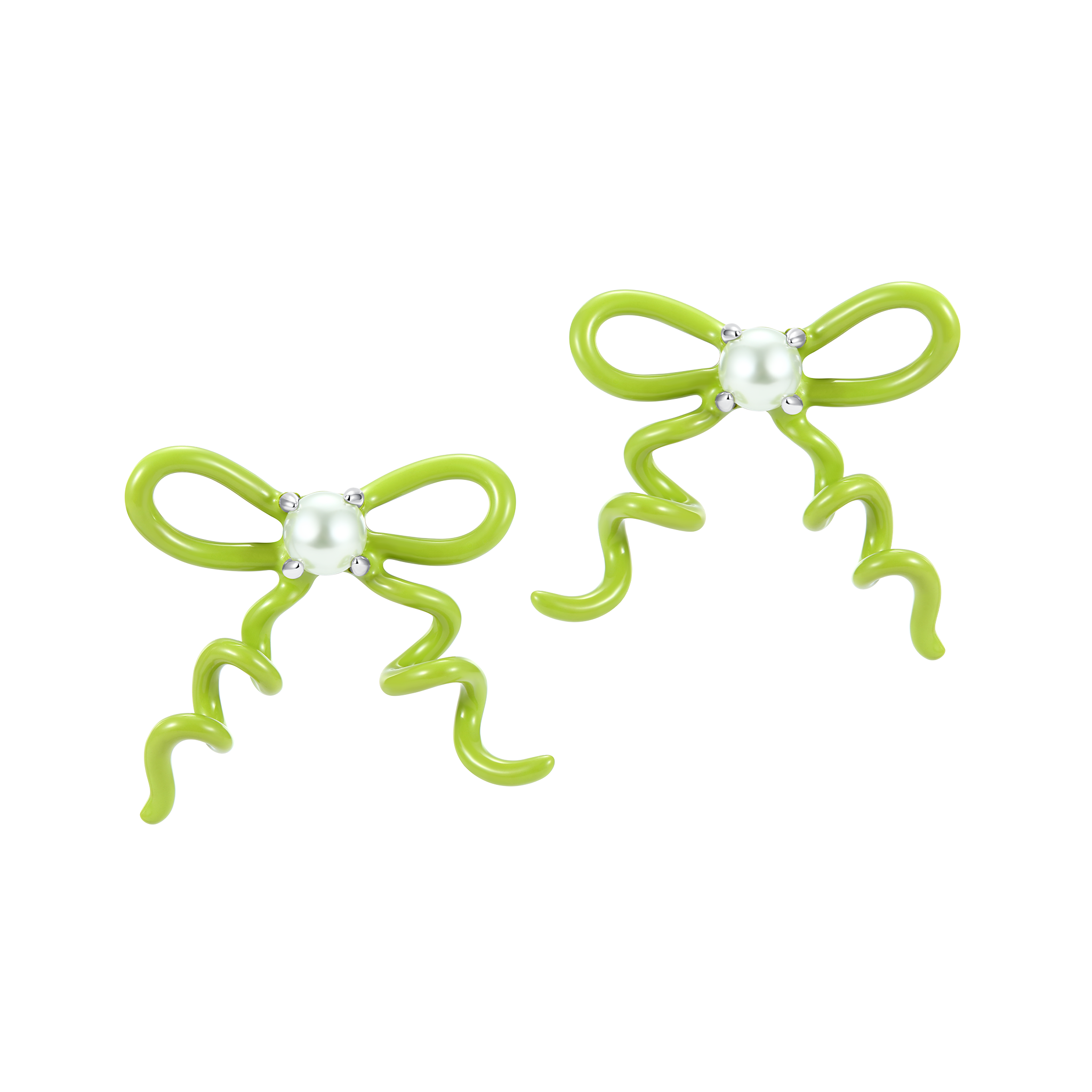YVMIN Paradise Vines Bowknot Earring with gold-tone finish and intricate vine design on shiny metal background.