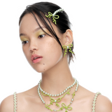YVMIN Paradise Vines Bowknot Hair Pin with floral design and elegant bow detail for stylish hair accessories
