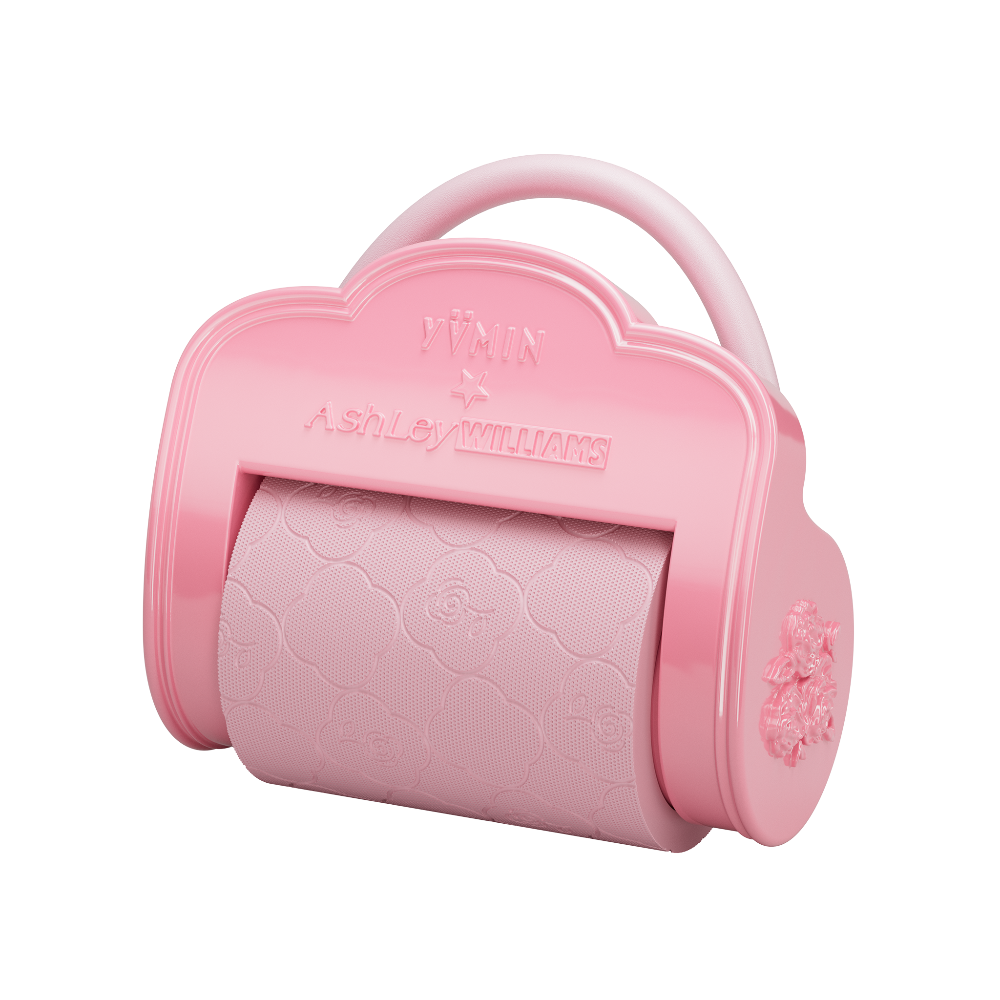 YVMIN X Ashley Williams Scroll Paper Handbag with sculptural scroll design