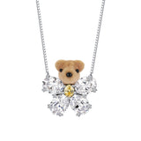 Paradise / Gemstone Flower Bear Necklace