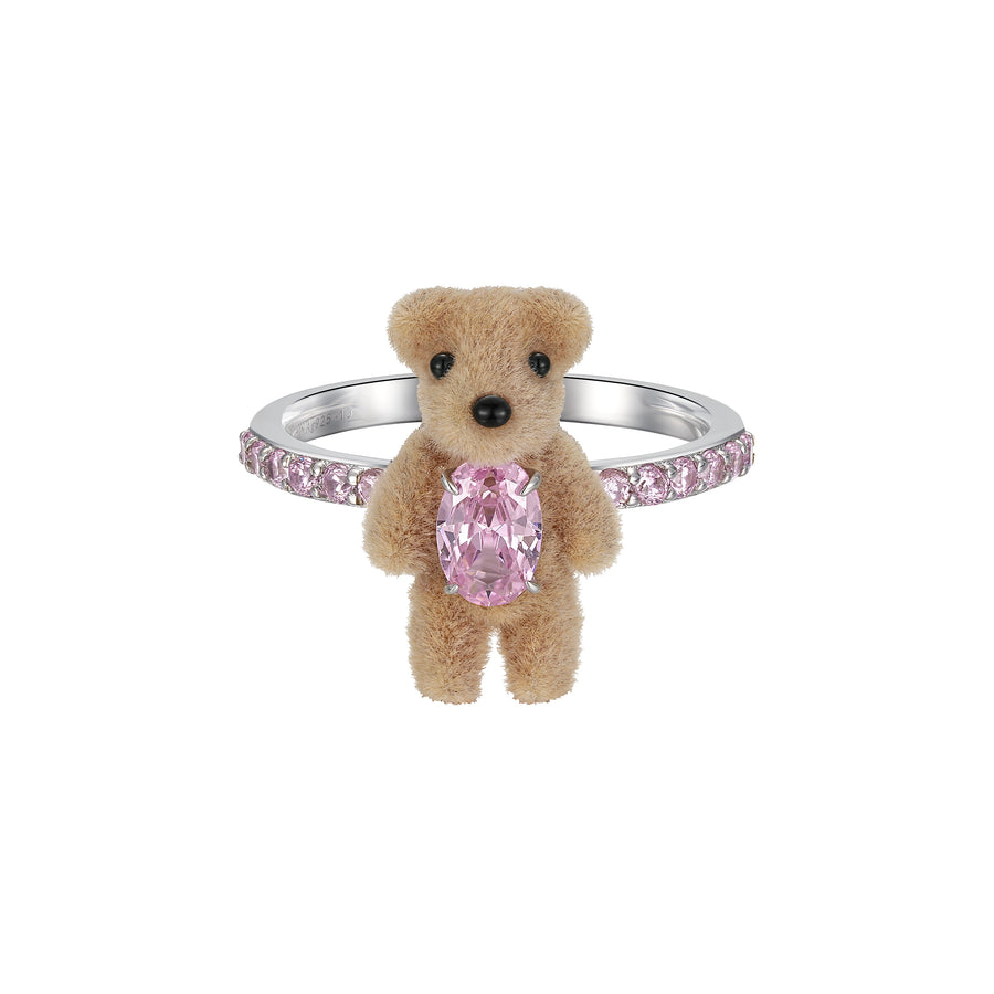 Paradise / Flocked Mini Bear Soft Ring