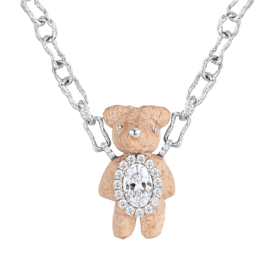 Paradise / Wooden Bear Chain Necklace