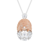 Paradise / Wood Hedgehog Pearl Necklace