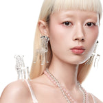 YVMIN Ashley Williams Chair Earring featuring gold-tone metal and intricate design, stylish statement jewelry for ears.
