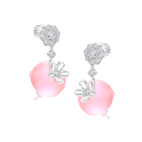 Orchard / Transparent Carrot Drop Earrings