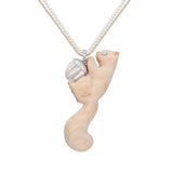 Paradise / Wooden Squirrel Pearl Necklace