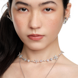 Paradise / Single-Layer Gem Flower Necklace