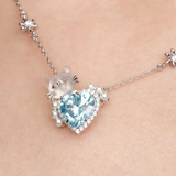 Paradise / Cat Hugging Heart Necklace