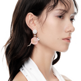 Orchard / Transparent Carrot Drop Earrings