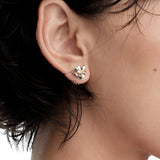 Ripple / Heart Shaped Flower Earring