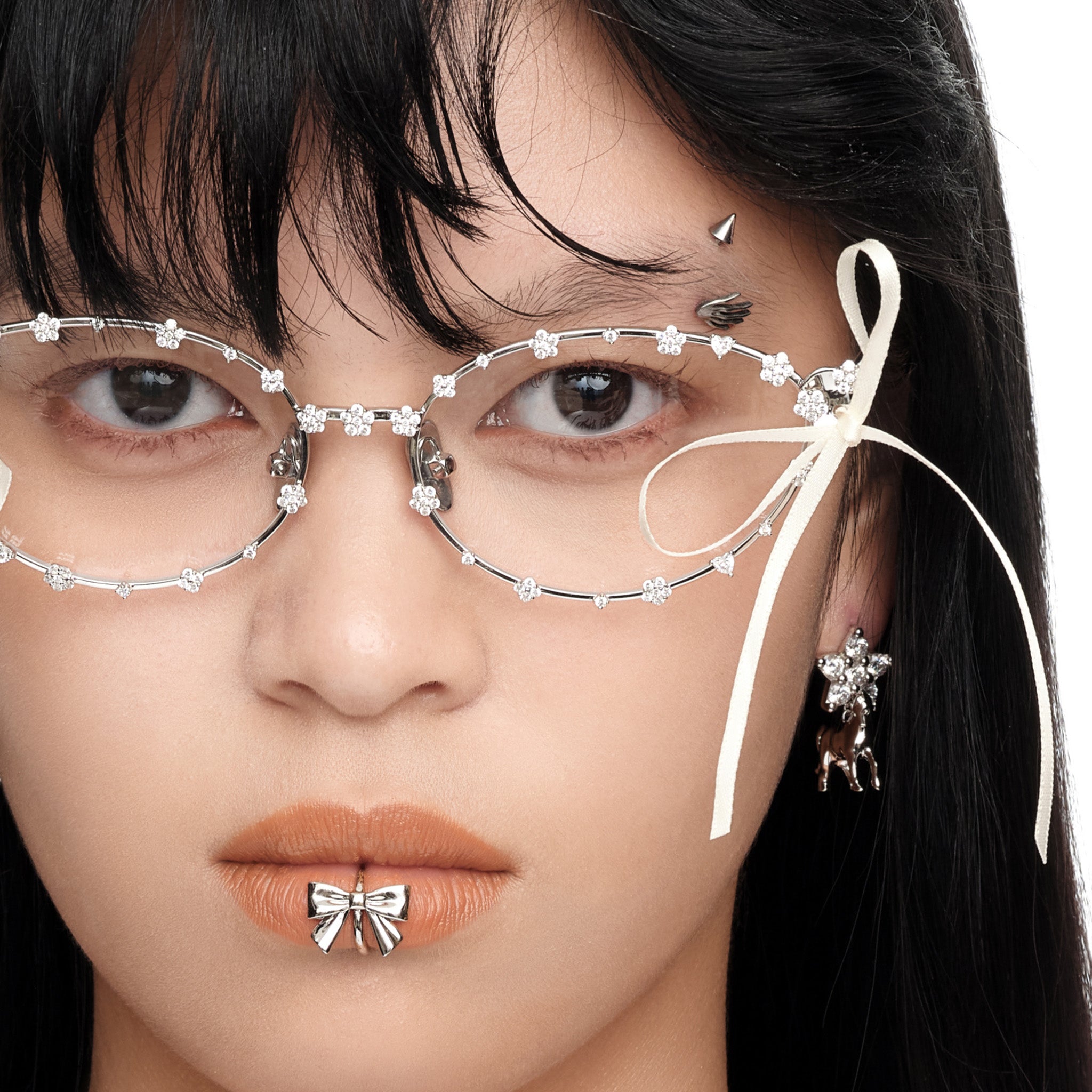 Glassis Icon Ribbin Paradise / Flower Gemstone Decoration Ribbon Glasses – YVMIN