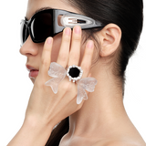 Paradise / Heart Shaped Bowknot Ring Set