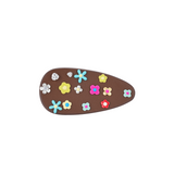 Paradise / Floral Pavé Leather Hair Clip