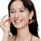 Orchard / Crystal Carrot Drop Earrings