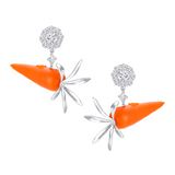 Orchard / Crystal Carrot Drop Earrings