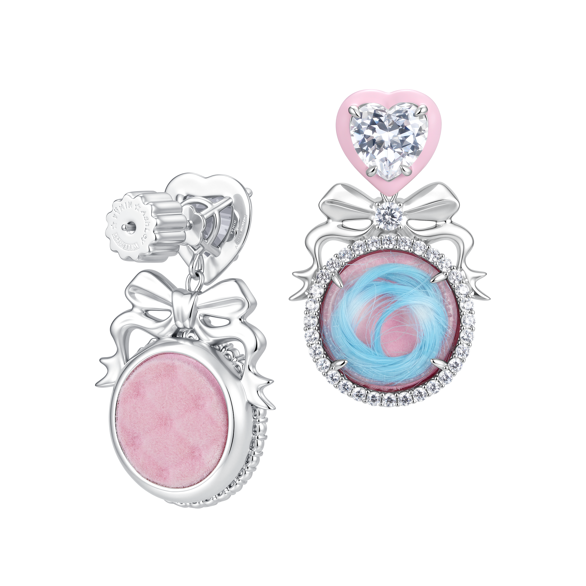 YVMIN X Ashley Williams Mourning stud earrings with distinctive sculptural design