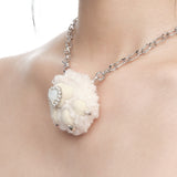 Paradise / Curly Plush Bear Paw Necklace
