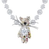 Paradise / Floral Cat Gem Flower Necklace