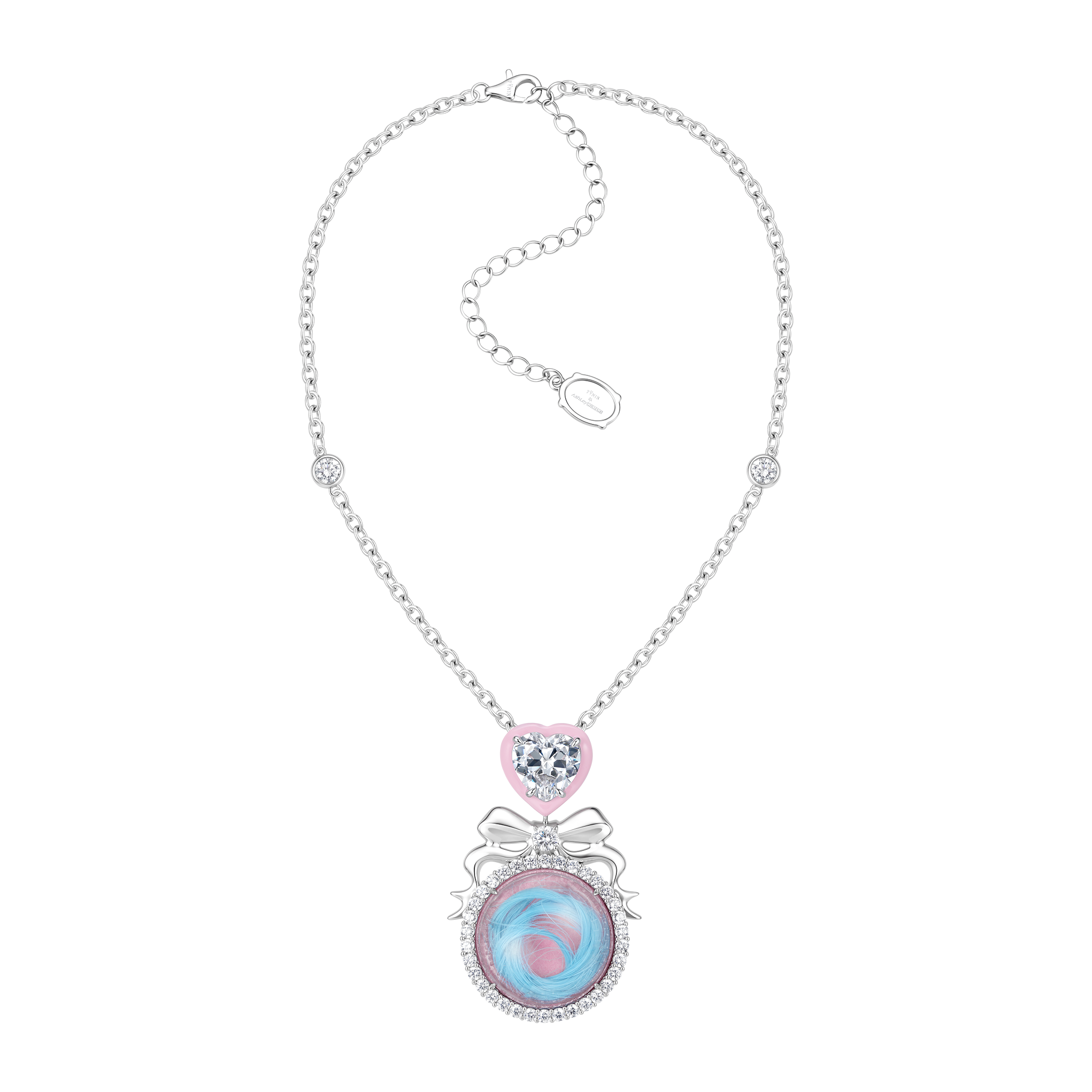 YVMIN X Ashley Williams Mourning necklace with sculptural pendant and delicate chain