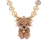 Paradise / Star Polka Dot Plush Puppy Pearl Necklace
