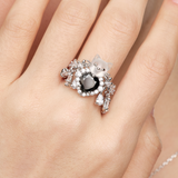 Paradise / Mini Cat Head Heart Gem Daisy Ring