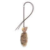 Paradise / Wooden Squirrel Plush Tail Pearl Necklace