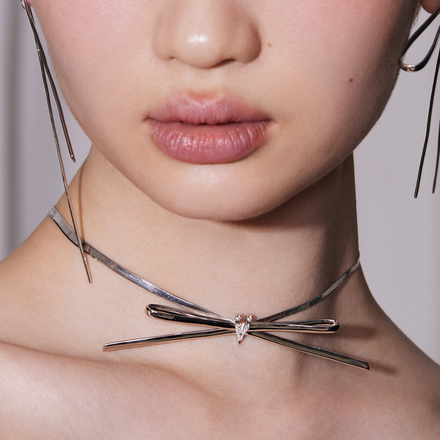 Ripple / Straight Bowknot Chocker