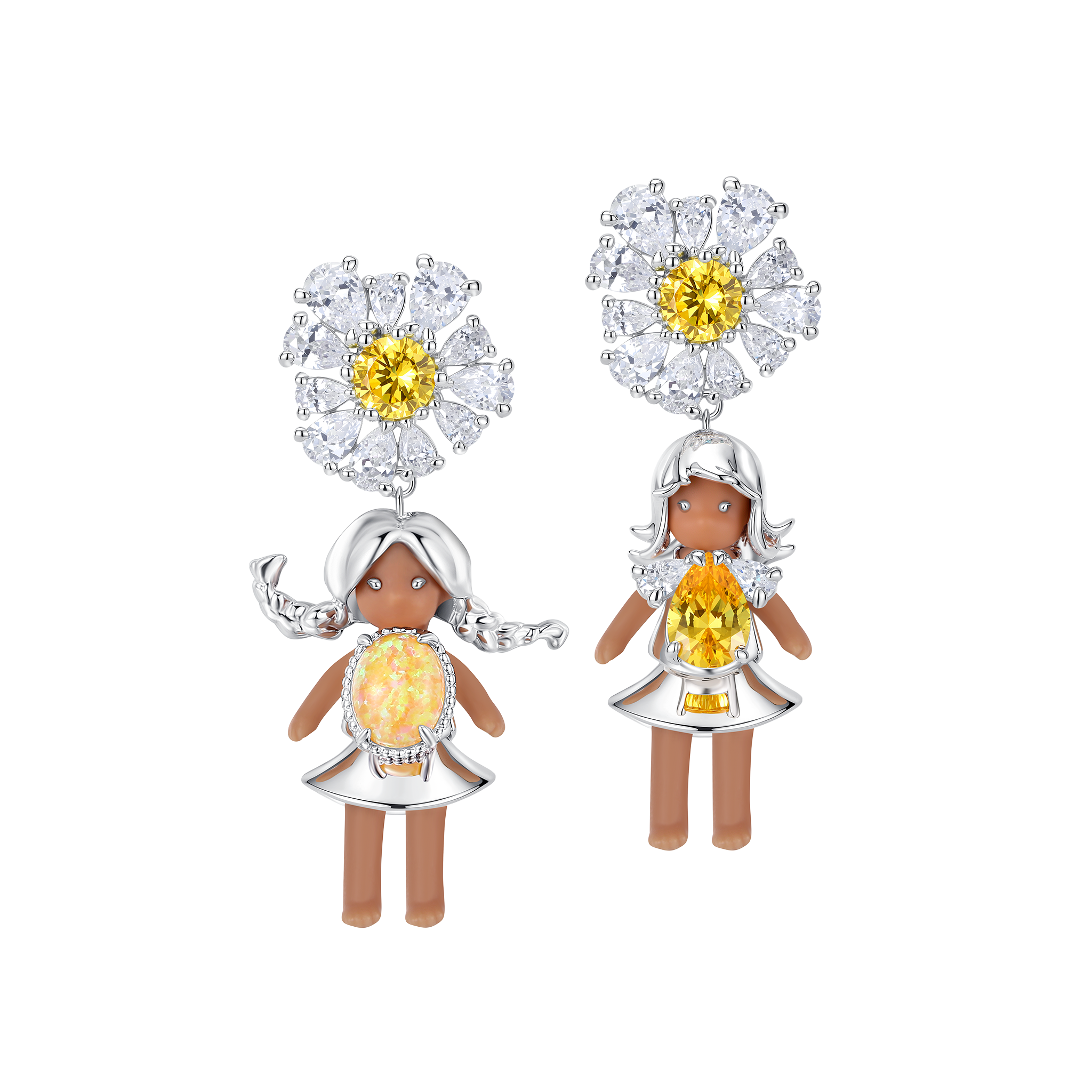 Paradise / Medium Girl Daisy Stud Earrings