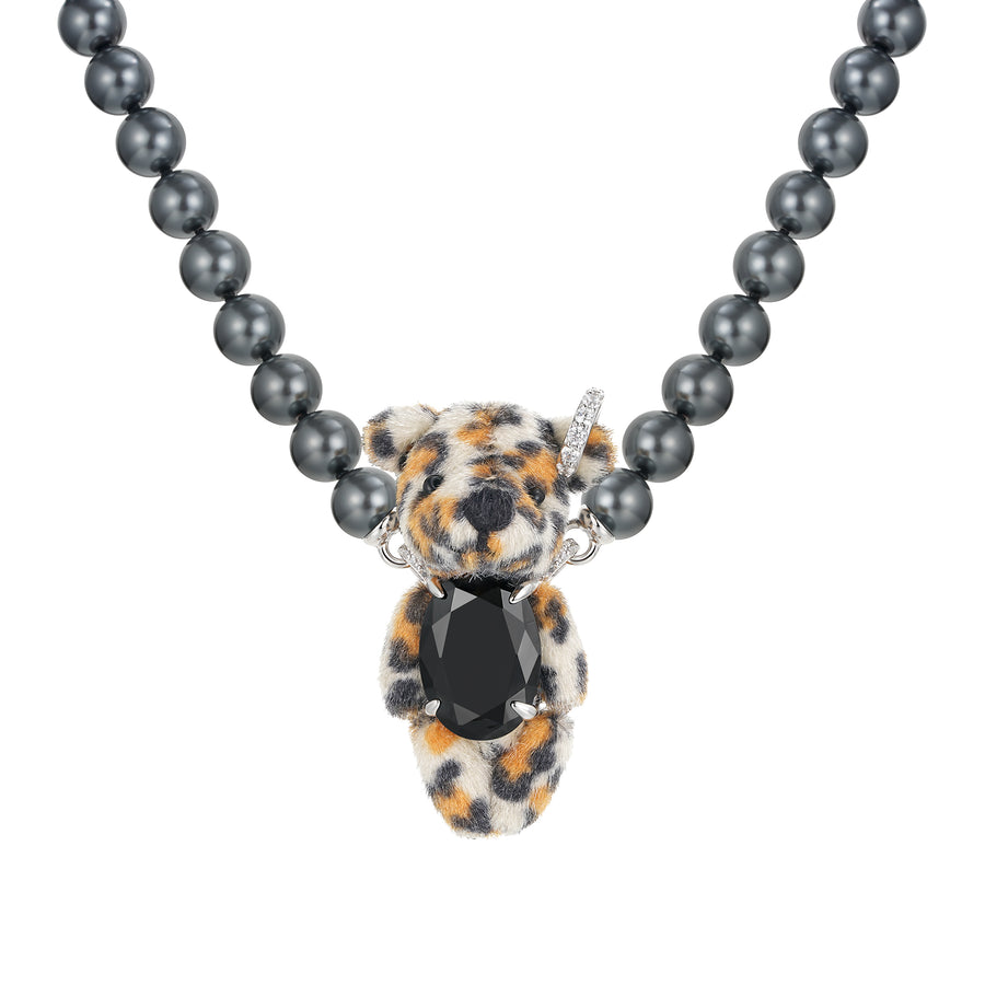 Paradise / Tiger Print Bear Necklace