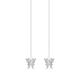 Ripple / Butterfly Line Drop Earring
