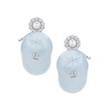 Orchard / Fabric Hat Pearl Drop Earrings
