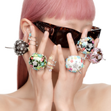 Paradise / Floral Pavé Apple Ring