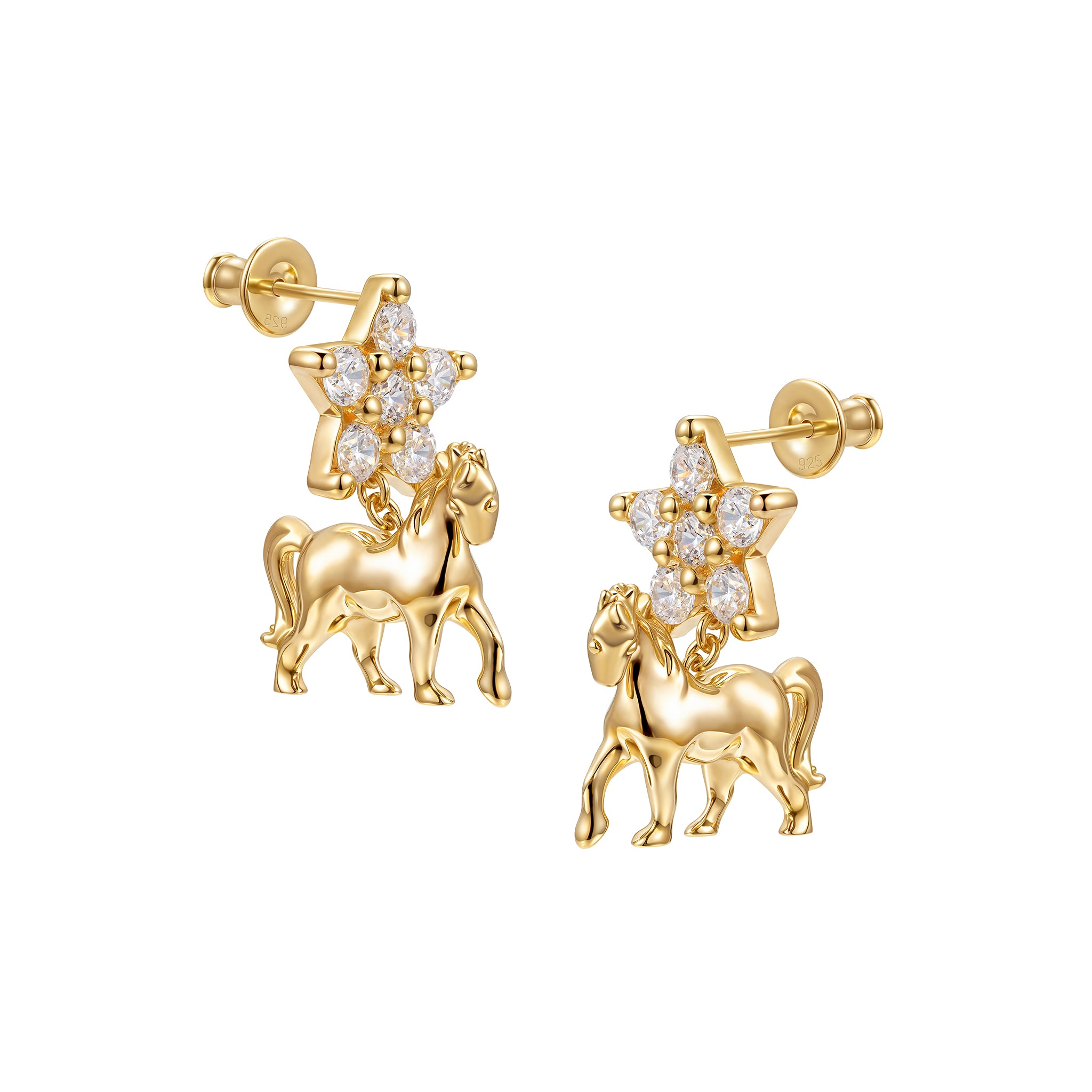 Paradise / Metal Star Pony Earring