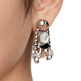 Paradise / Medium Girl Pearl Tassel Stud Earrings