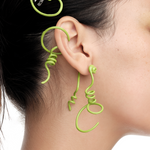 YVMIN Paradise Vines earring featuring gold-tone design with intricate vine and leaf details, displayed on a plain background.