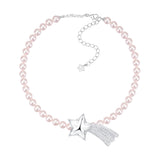 Paradise / Long Tail Shooting Star Hair Clip Pearl Necklace