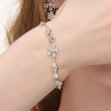 Paradise / Single-Layer Gem Flower Bracelet