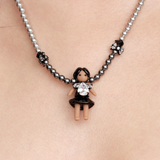 Paradise / Medium Pearl Braided Girl Necklace
