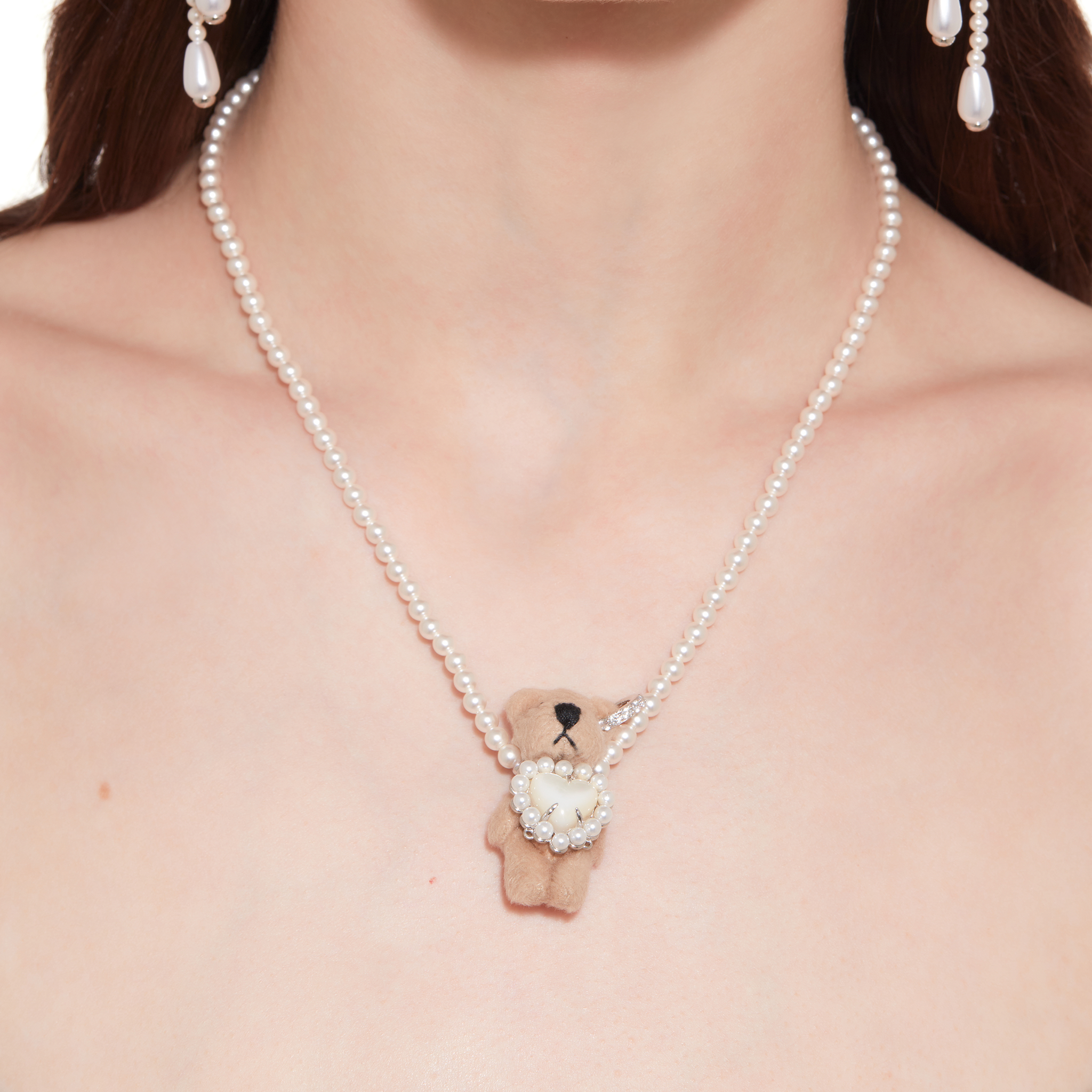 人気特価 Paradise / YVMIN – Necklace Bear Tassel Pearl Shell Heart アクセサリー