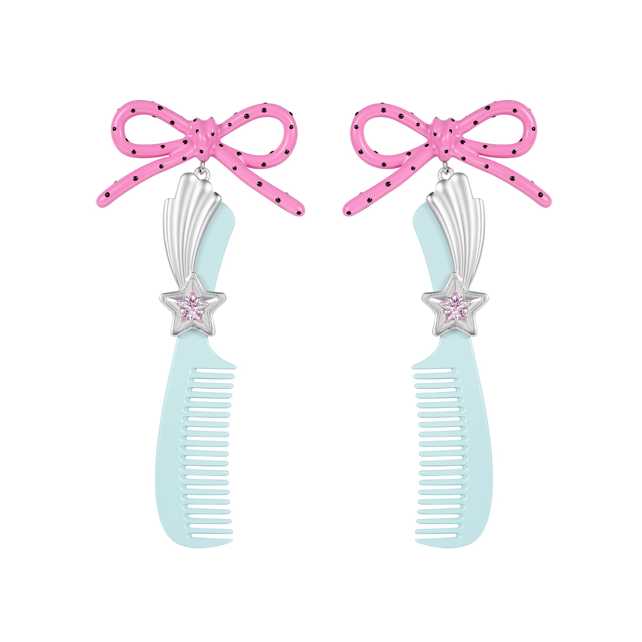 YVMIN X Ashley Williams bowknot comb earring featuring a delicate bowknot design and gold-tone finish.