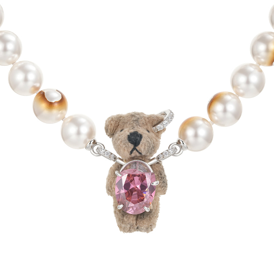 Paradise / Broken Furry Bear Necklace